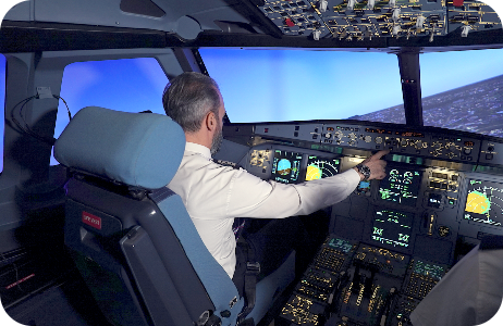Simulatore A320neo comandi