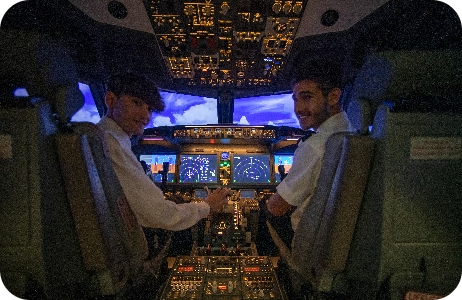 Simulatore B737 MAX cabina